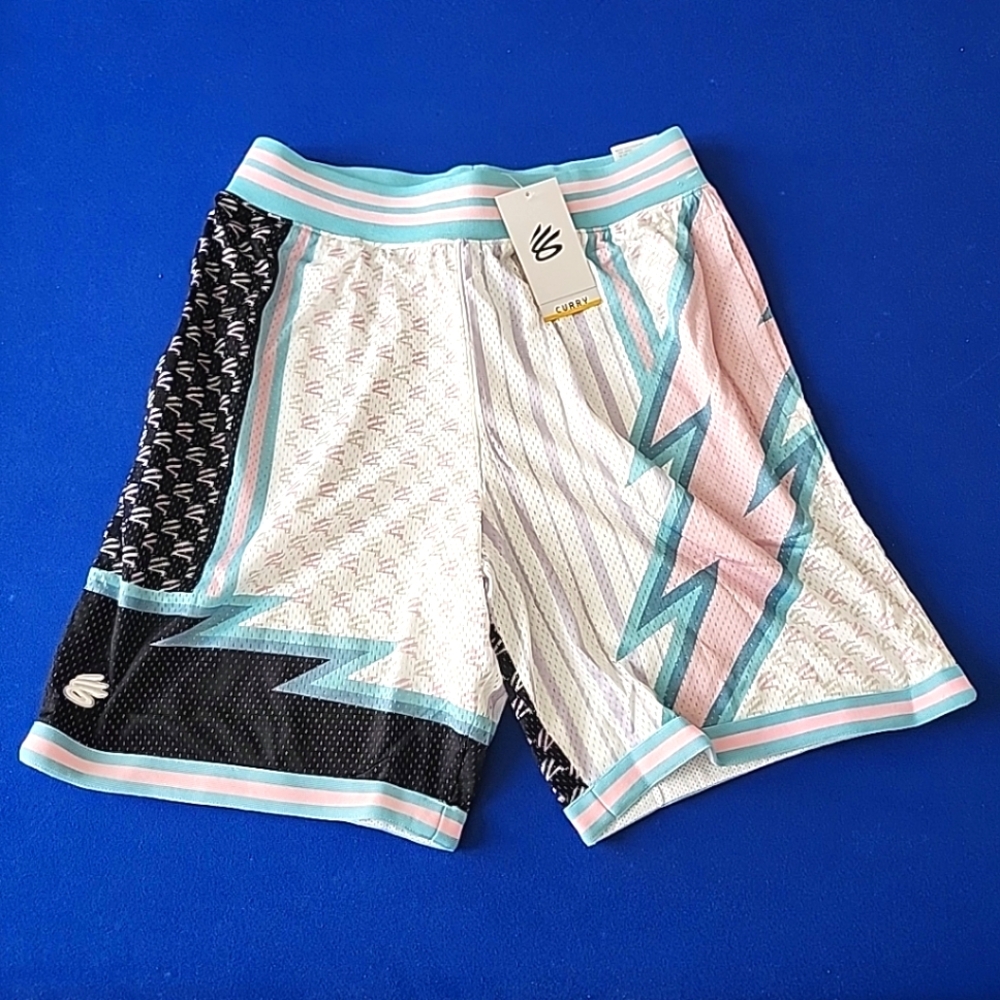 UNDER ARMOUR Curry Draft Day 8" MEDIUM MENS Basketball Shorts Easter STEPH